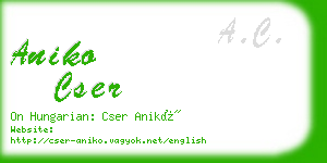 aniko cser business card